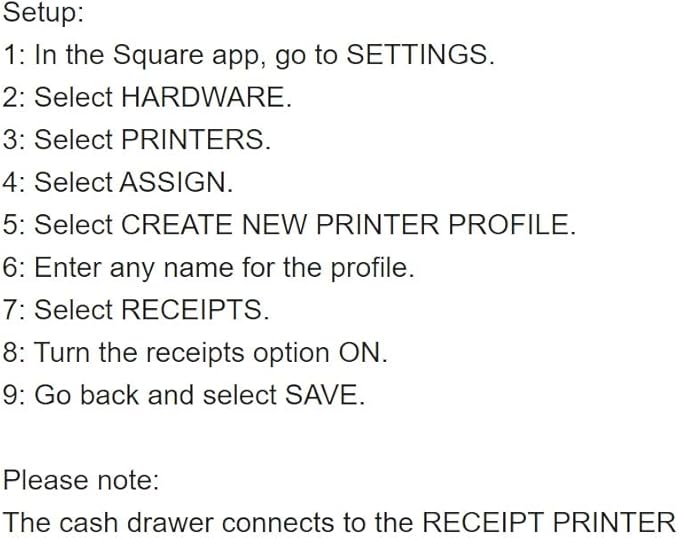 POS Hardware Bundle for Square - Cash Drawer, Thermal Receipt Printer, Barcode Scanner [Compatible with Square Stand and Square Register]