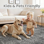 6x9 Fluffy Shag Area Rugs for Living Room Bedroom: Soft Carpet Light Gray - Image 4