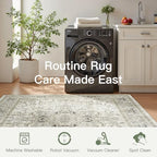 Lofus 5x7 Beige Area Rugs for Bedroom Living Room, Vintage Boho Carpet - Image 5