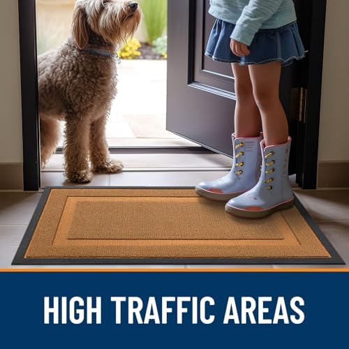 OLANLY Front Door Mat Outside 59x34, All-Season Heavy-Duty Rubber Doormat - Image 6