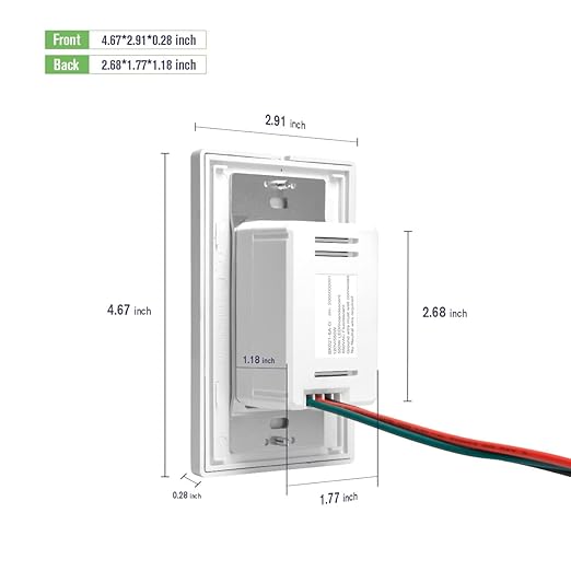 RAYZEEK 3 in 1 Motion Sensor Switch with Occupancy Sensor/Vacancy Sensor/Normal On-Off Switch Options,PIR Motion Activated Wall Sensor Switch for Indoor,PC Fireproof(10A, Ground Wire Version)