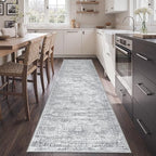 2x8 Runner Rug Non Slip,Washable Hallway Runner Rug,Grey - Image 5