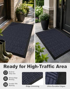 Mibao Front Door Mat Outdoor Entrance, 73" x 46" Heavy Duty Welcome Mat for Outdoor and Indoor, Waterproof Dirt Trapper Doormat, Super Absorbent Indoor Entryway Mat for Patio & Porch - Navy - Image 6