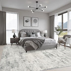 10x14 Area Rug Living Room: Modern Washable Indoor Soft Carpet Gray - Image 3