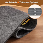 Veken Non Slip Cushioned Rug Pad Gripper, Felt and Silicone Backing, 9 x 12 Ft, 1/8 inch Thick Carpet Liner Protector Mat for Area Rugs and Hardwood Floors, with Over 99 Pcs Anti-Slip Strips Pattern - Image 4