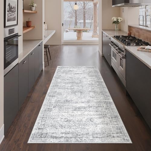 3x6 Runner Rug Non Slip,Washable Hallway Runner Rug,Grey - Image 5