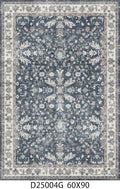 Washable 4x6 Rug for Kitchen: Non Slip Soft Area Rugs for Living Room Blue Vintage Print Boho Small Low Pile 6x4 Carpet for Entryway Bedroom Bathroom Classroom Foyer Office Indoor Decor by BYYVOORugsforYourHome