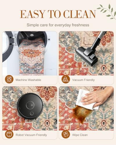 OLANLY 9x12 Washable Area Rug, Soft Non Slip Carpet for Bedroom Living Room - Image 6