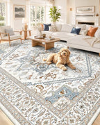 OLANLY 6x9 Washable Area Rug, Soft Non Slip Carpet for Living Room by OLANLY