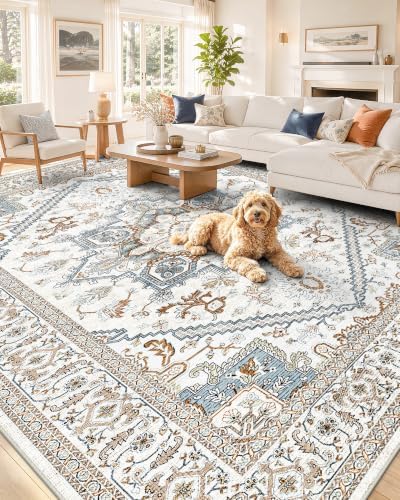 OLANLY 6x9 Washable Area Rug, Soft Non Slip Carpet for Living Room by OLANLY