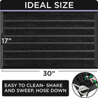 ubdyo Extra Durable Door Mat Outside Entrance (30" x 17", Bright Black) - Image 2