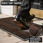 Yimobra Welcome Mat, Heavy Duty Sturdy Door Mats for Home Entrance Outdoor Indoor, Front Doormat for Outside Patio Floor Entry Porch Garage Office, Waterproof, Low Profile, 60 x 36, Coffee - Image 4