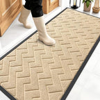 OLANLY Front Door Mat Outside 59x23, All-Season Absorbent Rubber Doormat by OLANLY