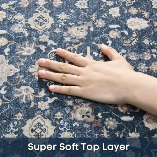 Ophanie Black Wool Area Rugs 2x6 for Bedroom Living Room, Fluffy Shag Fuzzy Carpet, Plush Shaggy Rug, Indoor Carpet for Kids Boys Dorm Home Decor Aesthetic, Nursery with 99 pcs Pile fibers - Image 3