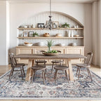 Washable Large 9x12 Area Rug: Living Room Oriental Non Slip Soft Rugs Indoor Low Pile Stain Resistant Carpet for Bedroom Dining Room Farmhouse Distressed Thin Home Decor Floor Mat (9x12 Brick) - Image 3