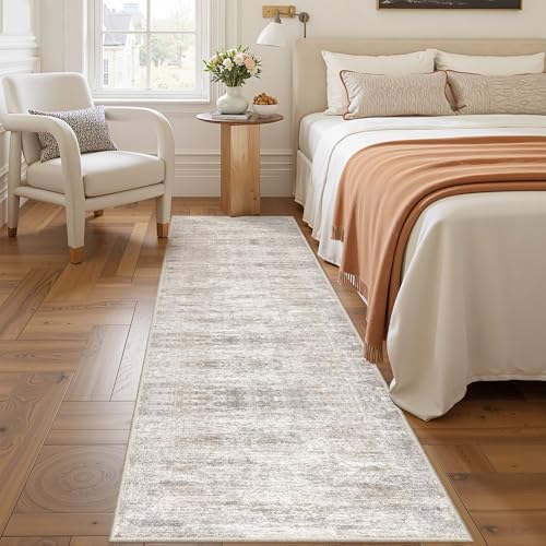 2x8 Runner Rug Non Slip,Washable Hallway Runner Rug,Taupe - Image 5