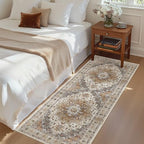 Madane Hallway Runner Rug 2x5 Washable Entry Rugs Non-Slip, Turmeric/Grey by Madane