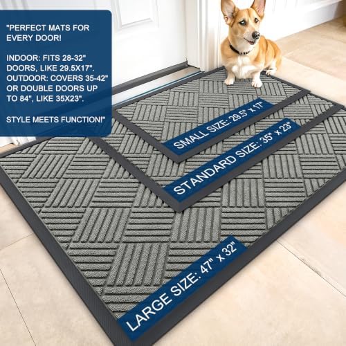 OLANLY Front Door Mat Outside Entrance 35x23, Waterproof Heavy-Duty Doormat - Image 2
