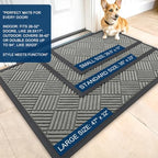 OLANLY Front Door Mat Outside Entrance 33x21, Waterproof Heavy-Duty Doormat - Image 2