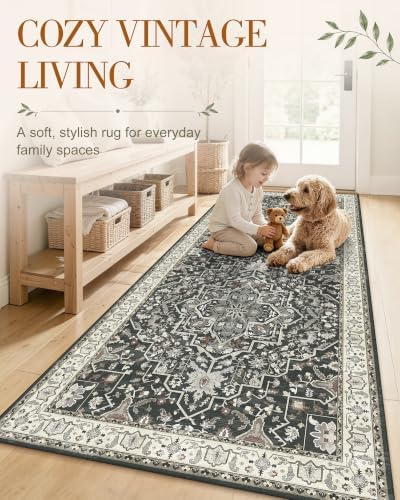 OLANLY 2x4 Washable Accent Rug Non Slip Carpet for Entryway Kitchen Bedside - Image 3