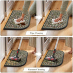 Collive Kitchen Mats for Floor Black Half Circle Rug Washable, 17.3"x29.5" - Image 5