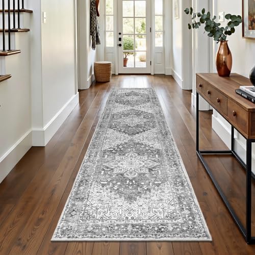 Yamaziot Washable Runner Rug, 2x8 Non-Slip Boho Vintage Hallway Kitchen Rug by Yamaziot