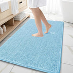 OLANLY Large Bathroom Rugs 59x35, Extra Soft Absorbent Chenille Bath Rugs by OLANLY