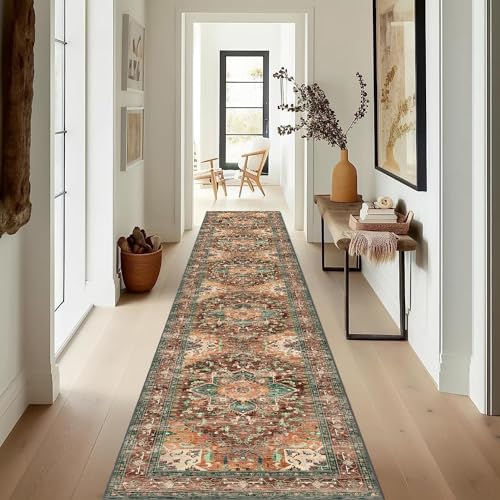 Yamaziot Washable Runner Rug, 2x12 Non-Slip Boho Hallway Kitchen Rug by Yamaziot