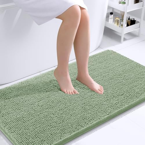 OLANLY Bathroom Runner Rugs 40x24, Extra Soft Absorbent Chenille Bath Rugs by OLANLY