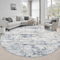 Round Area Rug Living Room: 6 ft Modern Washable Indoor Carpet by FXRHLP