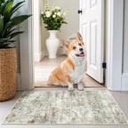 2x3 Rug Non Slip, Small Washable Entryway Rug,Grey - Image 3