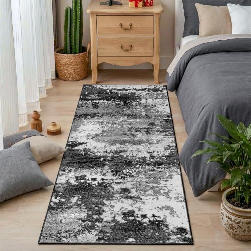 Washable 2x6 Black Runner Rug for Hallway Kitchen Entryway Non Slip - Image 2