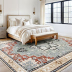 Lofus 9x12 Area Rugs for Living Room and Bedroom, Beige Washable Carpets - Image 3