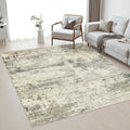 Area Rug Living Room: 4x4 Modern Washable Soft Carpet Ash Brown by FXRHLP