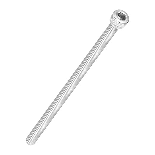 Kozelo 6pcs Socket Head Cap Screws - [M5-0.8 x 100mm] 304 Stainless Steel Allen Socket Drive for Electrical Motor 3D Printing Fan Engine Replacement Use, Silver