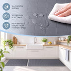 TranquilRelax 4/5 Inch Cushioned Anti Fatigue Kitchen Mats for Floor, Grey - Image 4
