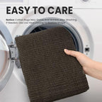 EARTHALL Washable Area Rug, Non Slip Living Room Rug, 6x9 Ft, Taupe/Coffee - Image 3