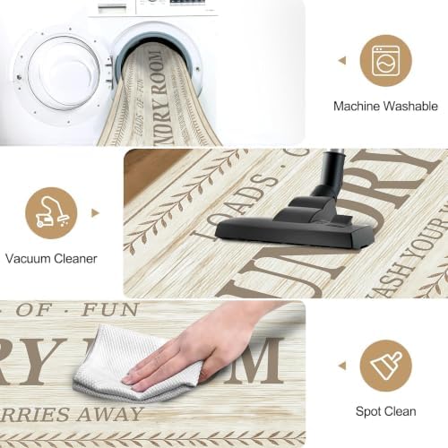 Soft Laundry Room Rug Runner, 20"x60", Washable, Non-Slip Thick Mat - Image 4