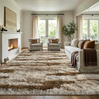 8x10 Extra Large Khaki Fluffy Area Rug Non-Slip for Living Room Bedroom - Image 3