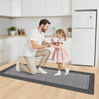 StepRite Kitchen Rugs, Kitchen Mats for Floor, 60"x20" Non-Slip Machine-Washable Kitchen Throw Rug, Absorbent Runner Rugs Office, Sink Standing Desk Mat, Decor Carpet, Grey - Image 7