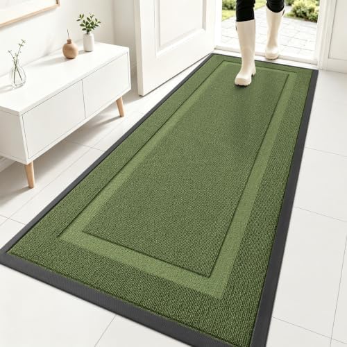 OLANLY Front Door Mat Outside 71x23, All-Season Heavy-Duty Rubber Doormat by OLANLY