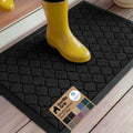 GORILLA GRIP WeatherMAX Door Mat, Indoor Outdoor, 35x23, Black Quatrefoil by GorillaGrip