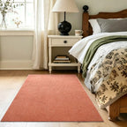 3x5 Orange/White Area Rug Washable Non-Slip Soft Thin for Bedroom Kitchen - Image 4