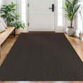 EARTHALL Washable Area Rug, Non Slip Entryway Rug, 4x6 Ft, Taupe/Coffee by Unknown