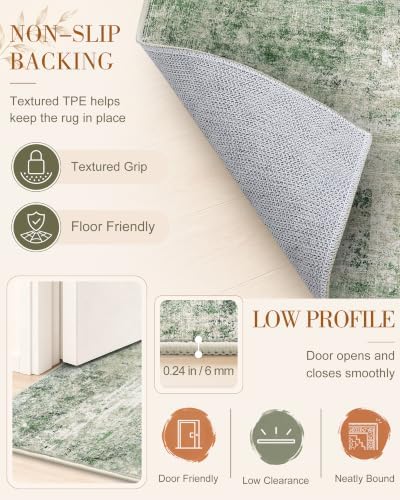 OLANLY 2x10 Washable Runner Rug, Soft Non Slip Carpet for Hallway Kitchen - Image 7