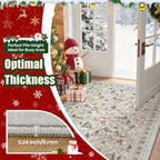2x5 Christmas Runner Rug for Hallway,Washable Kitchen Rugs,Grey - Image 6