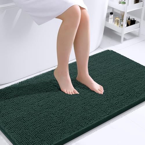 OLANLY Bathroom Runner Rugs 40x24, Extra Soft Absorbent Chenille Bath Rugs by OLANLY