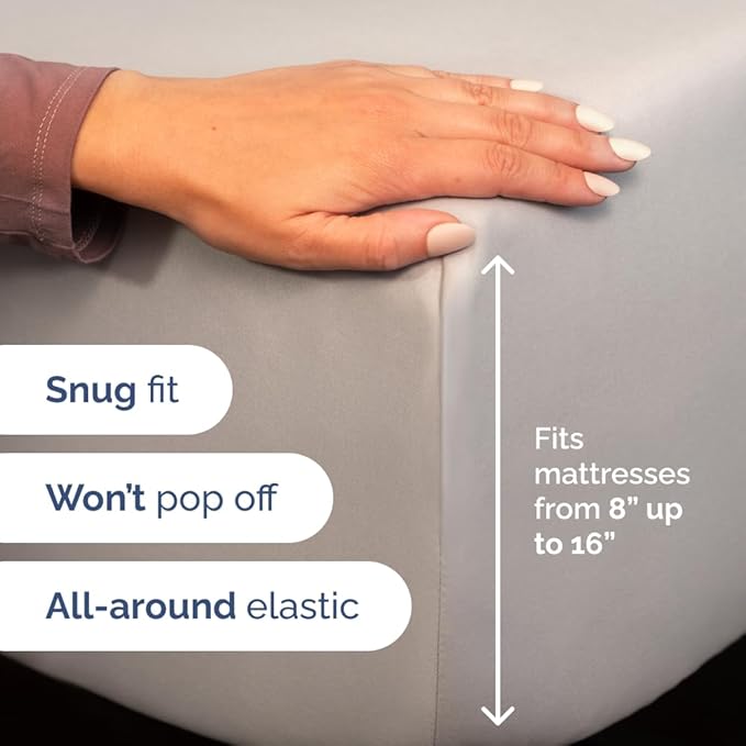 Full XL Bed Sheets - Extra Long Extended Full Sheet – Luxurious, Easy-Fit Sheet Set - Fits between 8” to 16" Deep Pockets, 54" x 80" for Full XL Mattresses - Ideal for Extra Long Full Beds