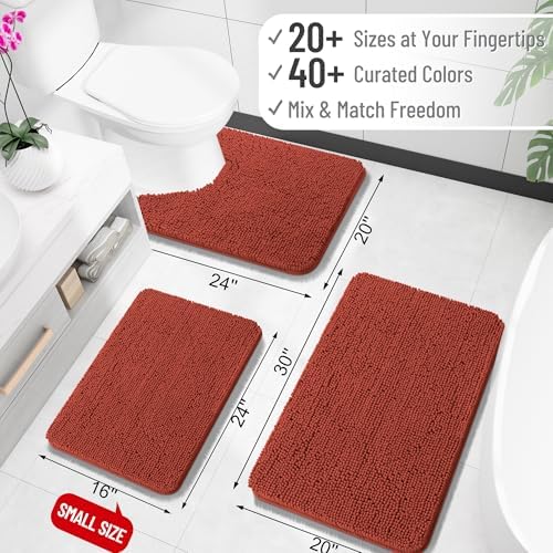 OLANLY Large Bathroom Rugs 59x35, Extra Soft Absorbent Chenille Bath Rugs - Image 2