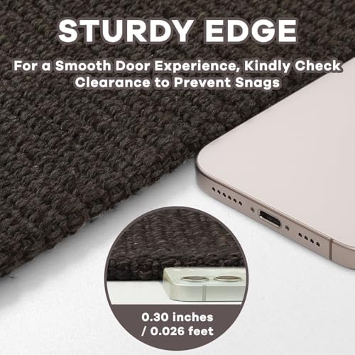 EARTHALL Washable Runner Rug, Non Slip Entry Runner, 3x8 Ft, Taupe/Coffee - Image 2